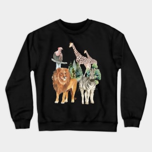 safari animals Crewneck Sweatshirt